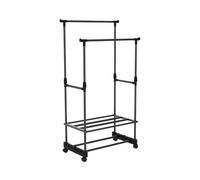 Thinia Home Burro Perchero Doble con Zapatero Clado Negro 74x42x157cm Thinia Home