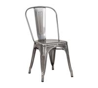 Thinia Home Silla Apilable Industrial de Acero 45x45x85cm Thinia Home