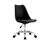 THINIA HOME Silla de Escritorio Ergonómica con Ruedas Eyre Silla Nórdica Acolchada Giratoria Moderna Altura Ajustable | Silla de Escritorio de Oficina Estudio Dormitorio 97x47x58cm