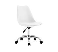 THINIA HOME Silla de Escritorio Ergonómica con Ruedas Eyre Silla Nórdica Acolchada Giratoria Moderna Altura Ajustable | Silla de Escritorio de Oficina Estudio Dormitorio 97x47x58cm