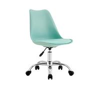 THINIA HOME Silla de Escritorio Ergonómica con Ruedas Eyre Silla Nórdica Acolchada Giratoria Moderna Altura Ajustable | Silla de Escritorio de Oficina Estudio Dormitorio 97x47x58cm