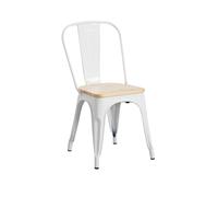 Thinia Home Silla Industrial Strong con Asiento de Madera 45x54x85cm Thinia Home