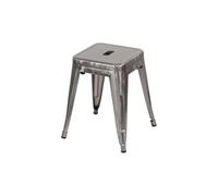 THINIA HOME Taburete Bajo Industrial Apilable de Acero 38x38x46cm
