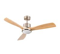 Thinia Home Ventilador de Techo con Luz 3 Aspas 56W 6 Velocidades Alaska Madera Natural Thinia Home