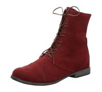 THINK! Agrat Funda de Piel Forrada sostenible, Botas Cortas al Tobillo Mujer, 5000 Merlot, 36 EU