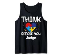 Think Before You Judge - Camiseta Divertida para Mujeres, Hombres y niños Camiseta sin Mangas