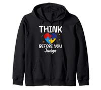 Think Before You Judge - Camiseta Divertida para Mujeres, Hombres y niños Sudadera con Capucha