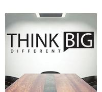 Think Big Different - Adhesivo de pared de vinilo para oficina (172 x 42 cm)