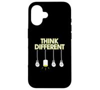 Think Different Lateral Thinking Lights Lamps Bulbs Carcasa para iPhone 16