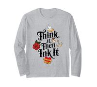 Think It Then Ink It Tattoo Artist Tintado Divertido Sarcástico Manga Larga