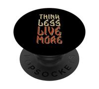 Think Less Live More - Diseño Retro de Citas motivacionales PopSockets PopGrip Adhesivo