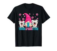 Think Pawsitive Dog Quote For Women Funny Puppy Dog GNOME Camiseta