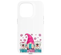 Think Pawsitive Dog Quote For Women Funny Puppy Dog GNOME Carcasa para iPhone 15 Pro