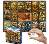 Think2Master History of The United States - Rompecabezas de 1000 piezas de gran formato: niños mayores de 12 años, adolescentes, adultos y familias. Gran regalo. Presidentes, eventos clave y ERAS