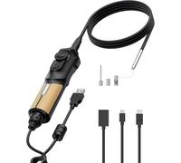 thinkcar Cámara de Endoscopio TES102, 5.5mm 2MP HD | Cable Semi-Rígido de 90cm, Impermeable IP67, 6 Luces LED Ajustables, Captura de Imagen con un Solo Click