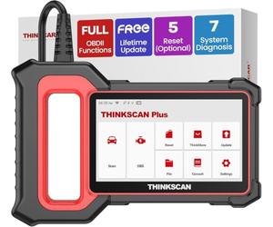 THINKCAR OBD2 Scanner, ThinkScan Plus S4 ABS,SRS,ECM,TCM,BCM,AC,IC System Diagnostic Scan Tool with 5 Special Services Options, Cover 94 Car Brands Code Reader, FCA AutoAuth, Wireless Update