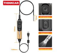 THINKCAR TES102 Endoscopio con Cámara de Video USB, Cámara de Inspección para THINKSCAN 689BT MUCAR 892BT, VO7S/VO8 Video Endoscope