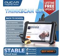 THINKCAR THINKSCAN 689 La mejor herramienta de diagnóstico profesional para automóviles CANFD DOIP Codificación de ECU bidireccional 34 restablecimientos Vida útil completa del sistema Escáner OBD2 Ad