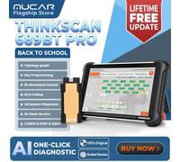 THINKCAR THINKSCAN 689BT PRO Programador de llaves con TKEY 101 Herramienta de diagnóstico automotriz con topología J2534 Escáner OBD2 bidireccional para automóviles Codificación de ECU CANFD DOIP 35
