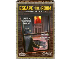 ThinkFun - Escape Room: Asesinato en la Mafia, Juego de logica, Juego de Mesa para Niños y Adultos, 1-3 Jugadores, Version Español
