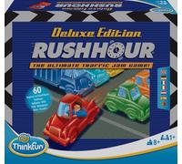 ThinkFun - Rush Hour Deluxe | Juego de Lógica con 60 Desafíos, +8 Años | Libera el coche rojo del atasco superando 60 desafíos de dificultad creciente. Rompecabezas de lógica para 1 jugador.