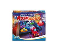 ThinkFun 76617 - Rush Hour - El Conocido Atascos en la edición Deluxe con vehículos en imitación de Metal, Juego de lógica para Adultos y niños a Partir de 8 años, Color Rojo y metálico (Ravensburger