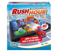 Ravensburger ThinkFun Rush Hour - Juego de lógica, Rompecabezas, 40 desafíos de 4 Niveles, 1 Jugador o más, a Partir de 8 años, 76600, Mixto, versión Francesa
