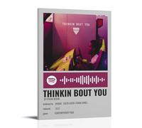 Thinkin Bout You Frank Ocean - Lienzo impermeable para pared, impresión HD resistente a los rayos UV, apto para salas de estar y pasillos, ideal para regalo, estilo marco, 30 x 45 cm