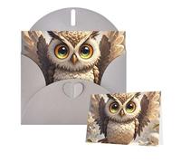 Thinking of You Cards - Tarjetas de cumpleaños con sobres, bonitas tarjetas en blanco de búho para todas las ocasiones, tarjeta de felicitación de cumpleaños, aniversario, tarjeta de felicitación para