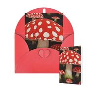 Thinking of You - Tarjetas con sobres, diseño de hongos rojos y blancos para todas las ocasiones, tarjetas de agradecimiento en blanco, tarjetas de felicitación para bodas, invitaciones de novia