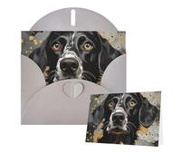 Thinking of You - Tarjetas con sobres, diseño de lunares y perros, tarjetas de felicitación para todas las ocasiones, tarjeta de agradecimiento en blanco para invitaciones de boda, día de San Valentín