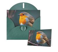 Thinking of You - Tarjetas con sobres, diseño de petirrojo en rama, tarjetas de felicitación para todas las ocasiones, tarjeta de agradecimiento en blanco para invitaciones de boda, día de San