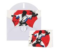 Thinking of You - Tarjetas con sobres, diseño de taekwondo, tarjetas en blanco para todas las ocasiones, tarjeta de condolencias en blanco, tarjetas de felicitación de agradecimiento para invitaciones