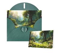 Thinking of You - Tarjetas con sobres, tarjeta de felicitación, diseño de flores de tierra del bosque, tarjetas en blanco para todas las ocasiones, tarjeta de agradecimiento para invitaciones de boda