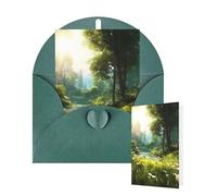 Thinking of You - Tarjetas con sobres, tarjeta de felicitación, diseño de flores de tierra del bosque, tarjetas en blanco para todas las ocasiones, tarjeta de agradecimiento para invitaciones de boda