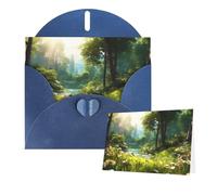 Thinking of You - Tarjetas con sobres, tarjeta de felicitación, diseño de flores de tierra del bosque, tarjetas en blanco para todas las ocasiones, tarjeta de agradecimiento para invitaciones de boda