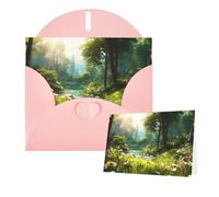 Thinking of You - Tarjetas con sobres, tarjeta de felicitación, diseño de flores de tierra del bosque, tarjetas en blanco para todas las ocasiones, tarjeta de agradecimiento para invitaciones de boda