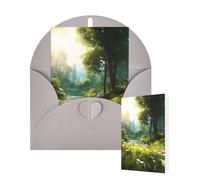 Thinking of You - Tarjetas con sobres, tarjeta de felicitación, diseño de flores de tierra del bosque, tarjetas en blanco para todas las ocasiones, tarjeta de agradecimiento para invitaciones de boda