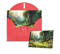 Thinking of You - Tarjetas con sobres, tarjeta de felicitación, diseño de flores de tierra del bosque, tarjetas en blanco para todas las ocasiones, tarjeta de agradecimiento para invitaciones de boda