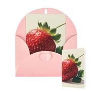 Thinking of You - Tarjetas con sobres, tarjetas en blanco de fresa para todas las ocasiones, tarjetas de agradecimiento en blanco, tarjetas de felicitación para bodas, invitaciones de novia, fiesta de