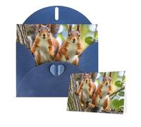 Thinking of You - Tarjetas de cumpleaños con sobres, bonitas ardillas, tarjetas en blanco para todas las ocasiones, tarjeta de felicitación de cumpleaños, aniversario, para invitaciones de boda, nota