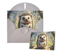 Thinking of You - Tarjetas de cumpleaños con sobres, bonitas tarjetas en blanco de erizo para todas las ocasiones, tarjeta de felicitación de aniversario de cumpleaños para invitaciones de boda, nota