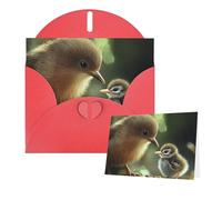 Thinking of You - Tarjetas de felicitación con sobres, diseño de pájaros kiwi, bonitas tarjetas en blanco para todas las ocasiones, tarjeta de agradecimiento para invitaciones de boda, día de San