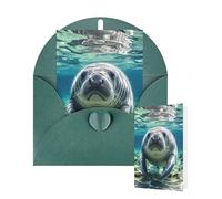 Thinking of You - Tarjetas de felicitación de cumpleaños con sobres, animales del océano, tarjetas en blanco para todas las ocasiones, tarjeta de agradecimiento para invitaciones de boda, Navidad, 10