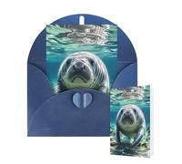 Thinking of You - Tarjetas de felicitación de cumpleaños con sobres, animales del océano, tarjetas en blanco para todas las ocasiones, tarjeta de agradecimiento para invitaciones de boda, Navidad, 10