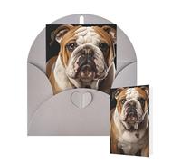 Thinking of You - Tarjetas de felicitación de cumpleaños con sobres, diseño de bulldog inglés, tarjetas en blanco para todas las ocasiones, tarjeta de agradecimiento para invitaciones de boda, Navidad