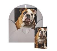 Thinking of You - Tarjetas de felicitación de cumpleaños con sobres, diseño de bulldog inglés, tarjetas en blanco para todas las ocasiones, tarjeta de agradecimiento para invitaciones de boda, Navidad