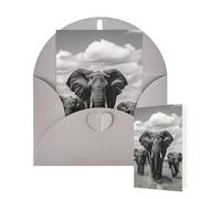 Thinking of You - Tarjetas de felicitación de cumpleaños con sobres, diseño de elefante caminando, tarjetas en blanco para todas las ocasiones, tarjeta de agradecimiento para invitaciones de boda