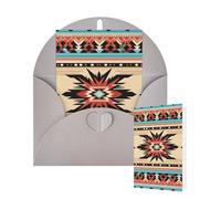 Thinking of You - Tarjetas de felicitación de cumpleaños con sobres, patrones de nativos americanos, tarjetas en blanco para todas las ocasiones, tarjeta de agradecimiento para invitaciones de boda