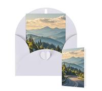 Thinking of You - Tarjetas de felicitación de cumpleaños con sobres, tarjetas en blanco de Blue Ridge Parkway Mountains para todas las ocasiones, tarjeta de agradecimiento para invitaciones de boda